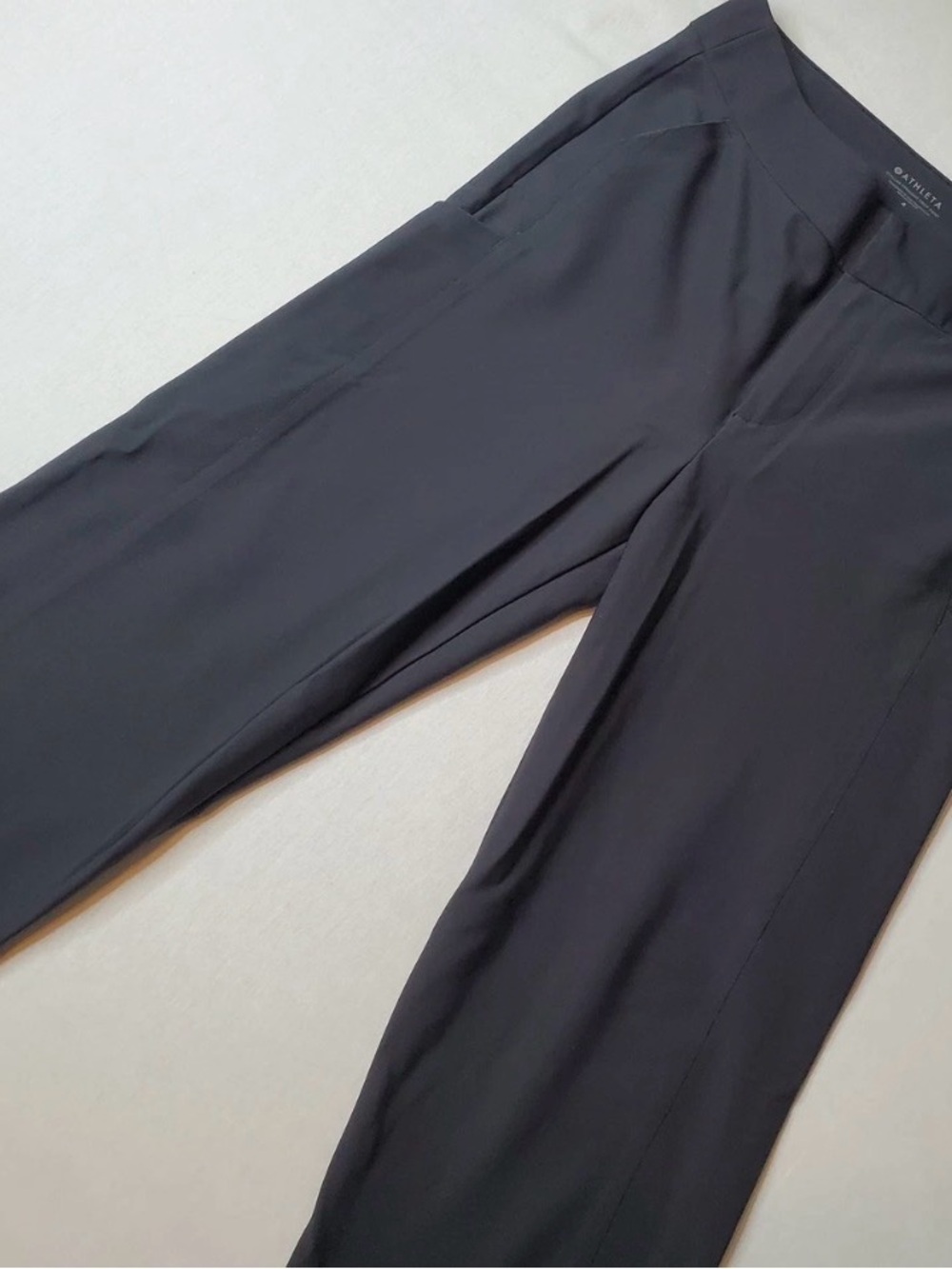 Athleta Stellar Straight Crop Black Stretch Pants Women’s Size 12 NEW NWT
